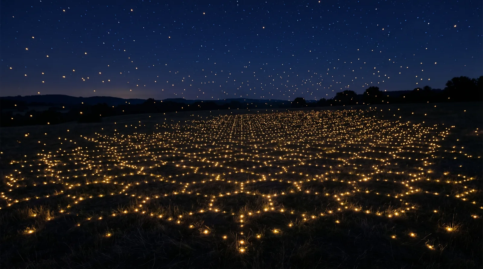 A field of golden points revealing a hidden geometric lattice